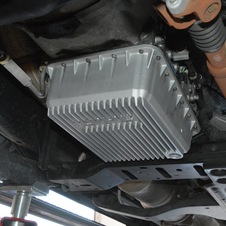Universal 2500/3500 6.7L w/ AS69RC Transmission Heavy-Duty Cast Aluminum Transmission Pan Black - View 2 | Dirty Garage