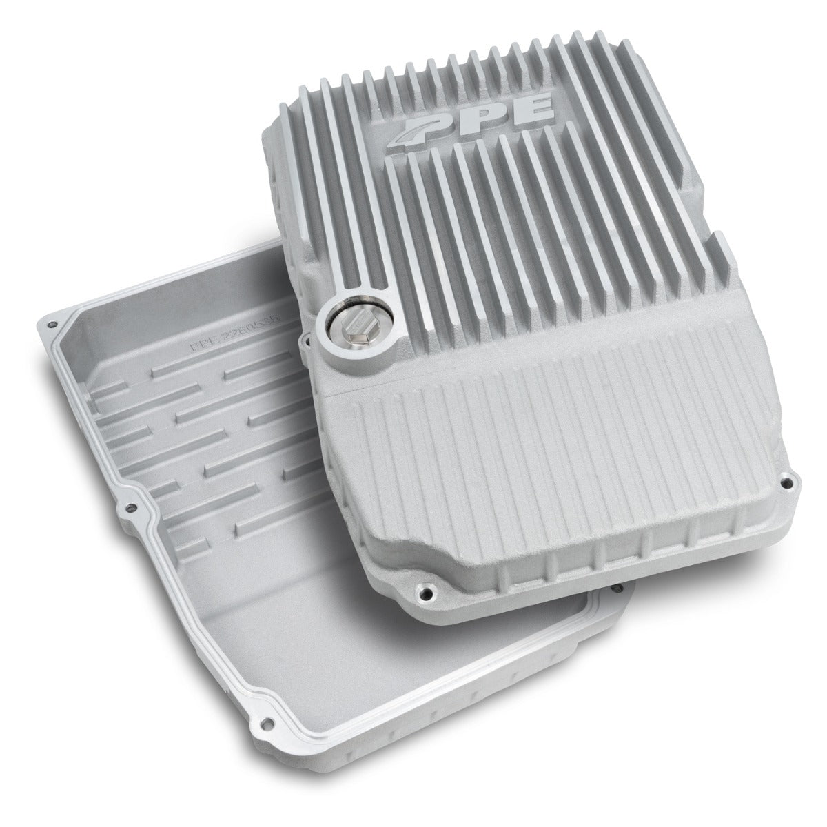 Universal w/ WA580, W5A580, NAG1 Transmission Heavy-Duty Cast Aluminum Transmission Pan Raw - View 2 | Dirty Garage