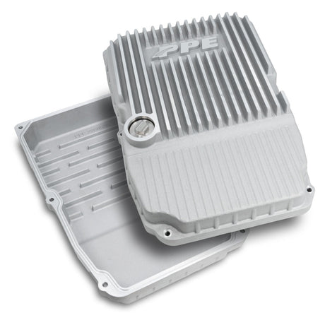 Universal w/ WA580, W5A580, NAG1 Transmission Heavy-Duty Cast Aluminum Transmission Pan Raw - View 2 | Dirty Garage