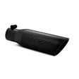 Universal 3.5" O.D Dual Wall Angled 2.5 Inlet 12" Length Tip Black Finish | Dirty Garage