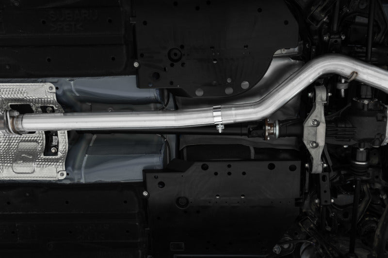 MBRP 2022 Subaru WRX 2.4L 3in Cat Back 5in OD w/ Single Burnt Tip - T304 - View 2 | Dirty Garage