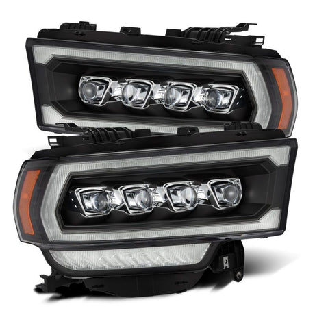 2019-2021 Ram HD Nova-Series LED Projector Black Headlights Active Light Sequential Signal DRL - View 3 | Dirty Garage