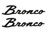 2021-2024 Bronco Classic Script Fender Badge Kit - Gloss Black | Dirty Garage