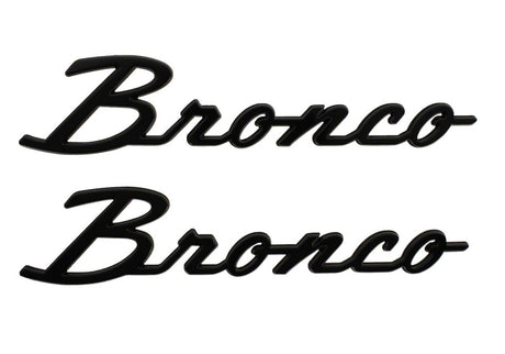 2021-2024 Bronco Classic Script Fender Badge Kit - Gloss Black | Dirty Garage