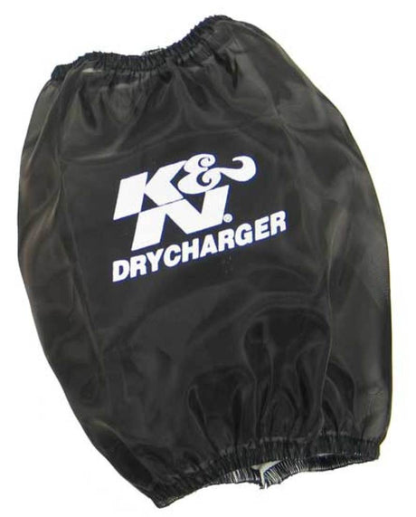 Universal Black Drycharger Round Tapered Air Filter Wrap 5.5in Base ID x 4.5in Top ID x 6.5in H - View 2 | Dirty Garage