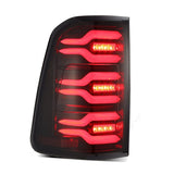 2019-2021 Ram 1500 Luxx-Series LED Tail Lights Black Red Active Light Sequential Signal - View 3 | Dirty Garage