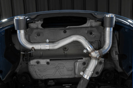 2017-2021 BMW M240I 3.0L 3" Axle Back Dual Rear Exit Carbon Fiber Tips Street Version - View 2 | Dirty Garage