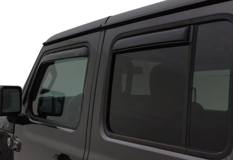 2018 Wrangler Unlimited Ventvisor In-Channel Window Deflectors Smoke - View 4 | Dirty Garage