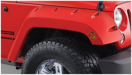 2007-2018 Wrangler Pocket Style Front Fender Flares 2pc - Black - View 2 | Dirty Garage