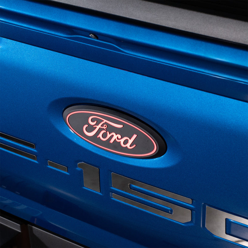 2015-2020 F-150 Rear Luminix Red Oval LED Emblem - View 5 | Dirty Garage