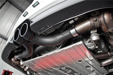 2014-2019 Porsche GT3 GT3RS 3" Center Muffler Bypass 4" Tips Black Coated - View 2 | Dirty Garage