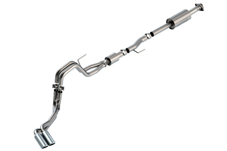 Borla F-150 2021 5.0L 4dr CC SB EC STB Lariat/KR/Platinum/LTD 3/2.25 DSE Cat-Back S-Type CHR Tips | Dirty Garage