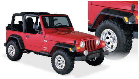 1997-2006 Jeep TJ Pocket Style Fender Flares 4pc - Black - View 2 | Dirty Garage