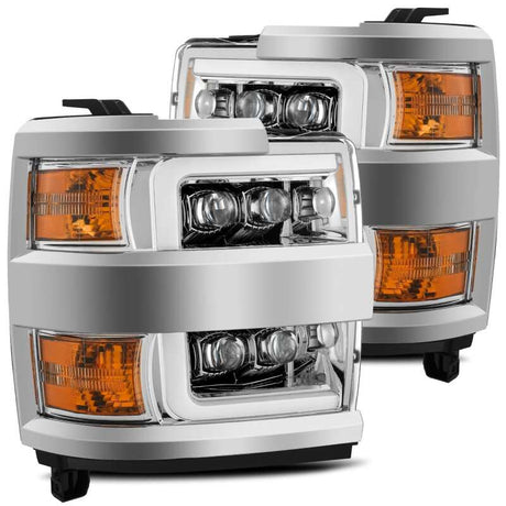 2015-2019 GM HD Nova-Series LED Projector Chrome Headlights Sequential Signal DRL | Dirty Garage
