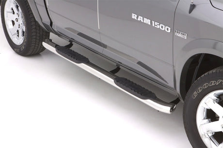 2010-2017 Ram 2500 CC 5" Polished Curved Oval SS Nerf Bars - View 3 | Dirty Garage
