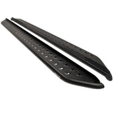 Westin Outlaw running boards in textured black, pair shown from opposite three-quarter angle