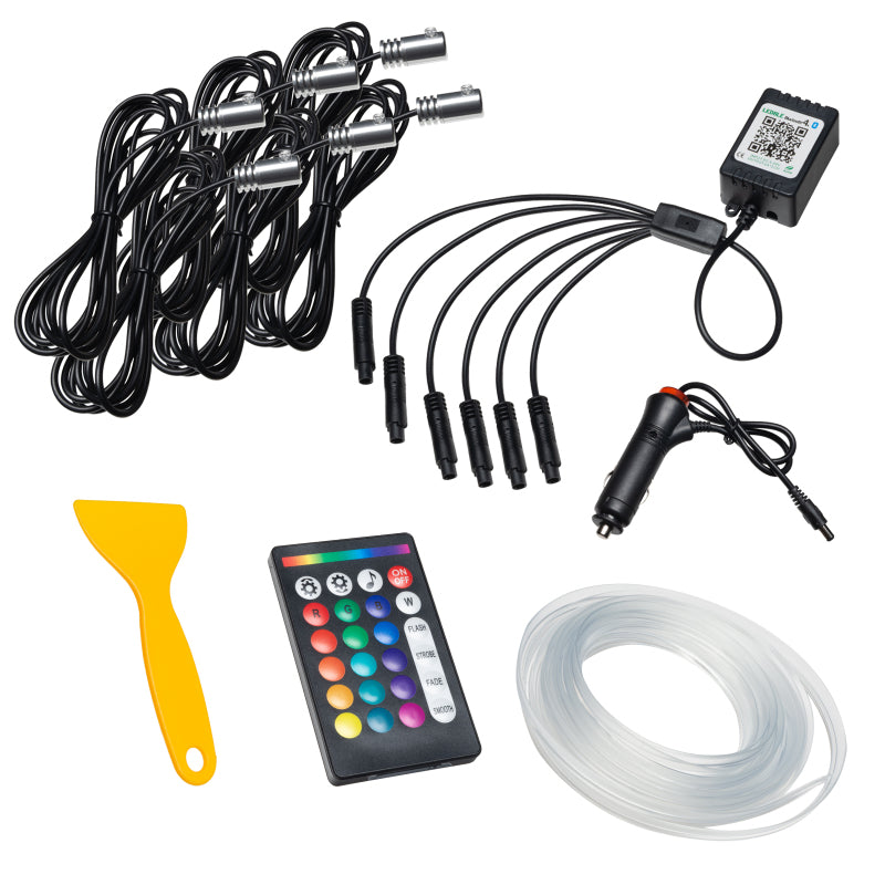 Universal Fiber Optic LED Interior Kit ColorSHIFT 6 Piece | Dirty Garage