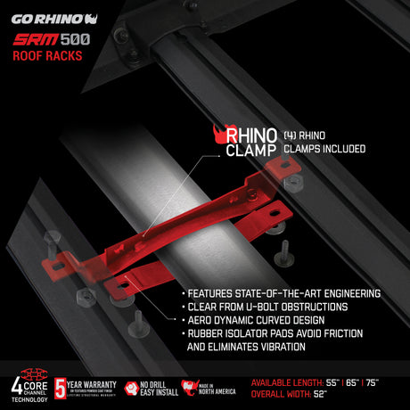 Go Rhino SRM 500 Roof Rack - 65in - View 4 | Dirty Garage
