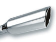 Borla 2.25in Inlet 4in Round Rolled Angle Cut x 12in Long Embossed Exhaust Tip | Dirty Garage