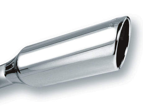 Borla 2.25in Inlet 4in Round Rolled Angle Cut x 12in Long Embossed Exhaust Tip | Dirty Garage