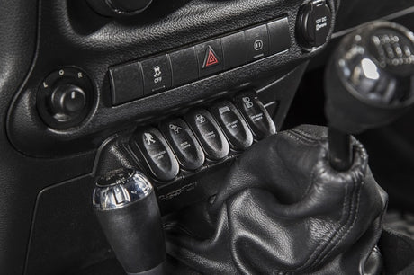 Rugged Ridge Etched Lower 5 Switch Panel Kit 11-18 JK - View 3 | Dirty Garage
