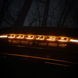 Universal Illuminated LED Letter Badge Matte Black Surface O - View 4 | Dirty Garage