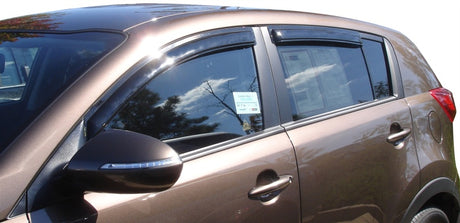 2011-2016 Sportage Ventvisor Outside Mount Window Deflectors 4-Piece Smoke - View 3 | Dirty Garage