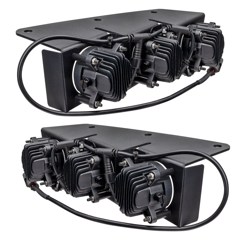 2021-2022 Bronco Triple LED Fog Light Kit White - View 3 | Dirty Garage