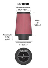 Universal Rubber Filter 3inch FLG/5inch OD-B/4-5/8inch OD-T/8inch H - View 7 | Dirty Garage