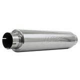 Universal Quiet Tone Muffler 4" Inlet Outlet 24" Body 6" Dia 30" Overall T304 - View 2 | Dirty Garage