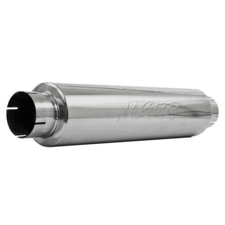 Universal Quiet Tone Muffler 4" Inlet Outlet 24" Body 6" Dia 30" Overall T304 - View 2 | Dirty Garage