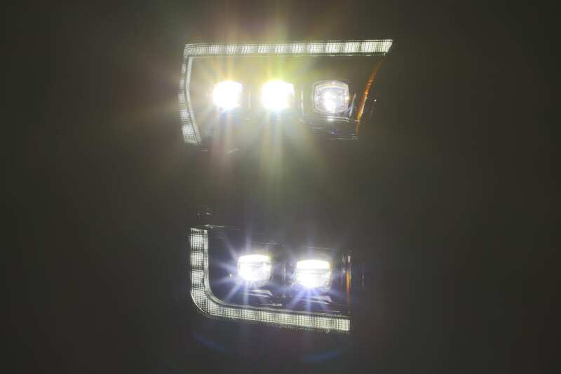 2015-2020 F-150 & Raptor Nova-Series LED Projector Headlights Plank Style Alpha Black Sequential Signal - View 2 | Dirty Garage
