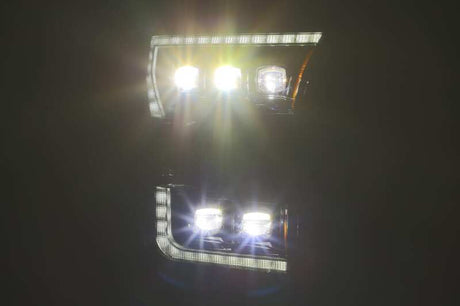 2015-2020 F-150 & Raptor Nova-Series LED Projector Headlights Plank Style Alpha Black Sequential Signal - View 2 | Dirty Garage