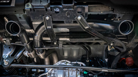 Borla 22-24 Ford Bronco Raptor V6 Turbo AT 2WD / 4WD ATAK Catback Exhaust w/ 4in Black Coated Tips - View 2 | Dirty Garage