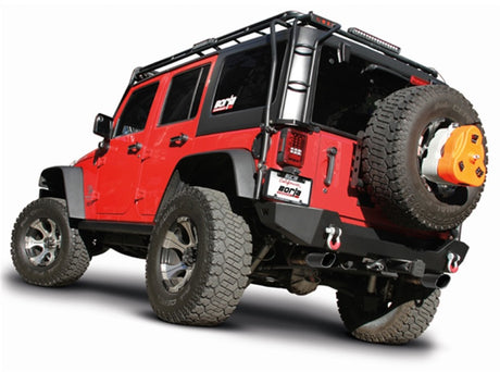 Borla 12-16 Jeep Wrangler 3.6L AT/MT 4DR 4WD S SQ RL AC SR 2.5in 2in TIP 3.5inx3.28in Black Chrome - View 5 | Dirty Garage