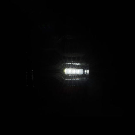 2014-2018 GM 1500 HD Luxx-Series LED Tail Lights Alpha-Black w Active Light Sequential Signal - View 5 | Dirty Garage