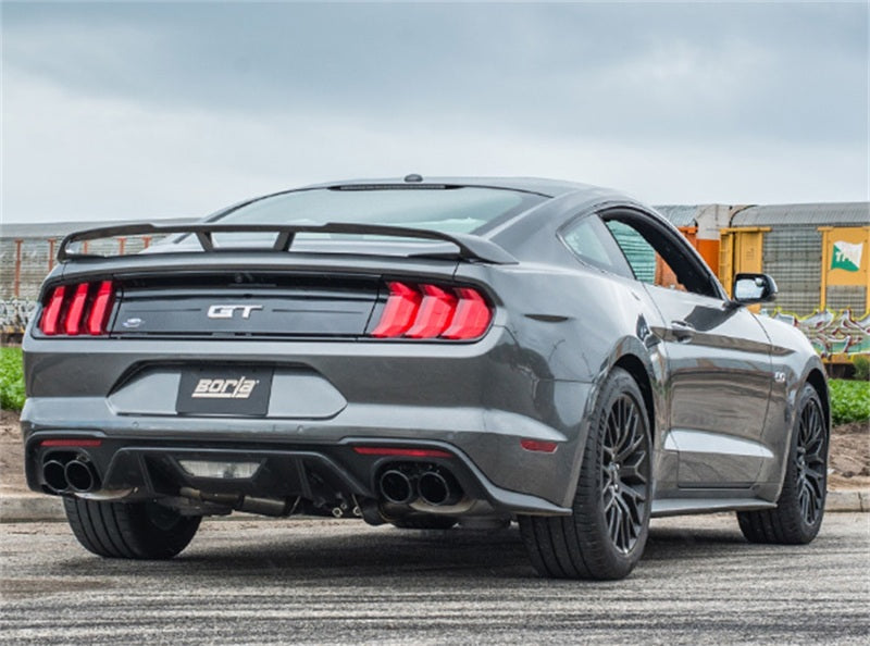 Borla 2018 Ford Mustang GT 5.0L AT/MT 3in ATAK Catback Exhaust Black Chrome Tips w/ Valves - View 6 | Dirty Garage