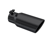 Universal 4" OD 3" Inlet 10" Length Angled Rolled End Black Tip | Dirty Garage