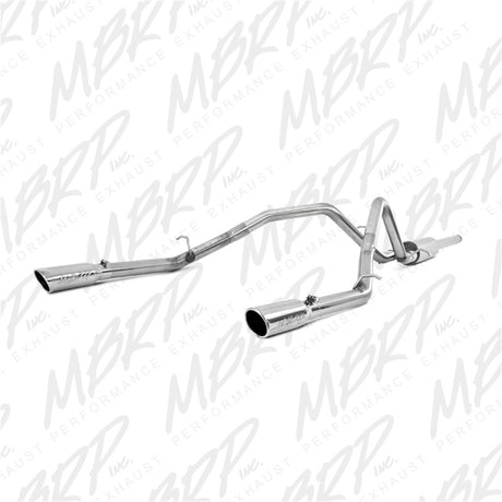 2014-2023 GM 1500 Dual Split Rear T409 3" Cat Back Exhaust - View 2 | Dirty Garage