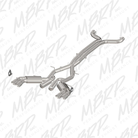2016-2024 GM Camaro SS 6.2L 3" Dual Cat-Back Quad Tip Exhaust Street Version with SS T409 Tips - View 2 | Dirty Garage