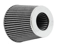 Universal Filter Chrome Round Tapered White - 4in Flange ID x 1.125in Flange Length x 5.5in H | Dirty Garage