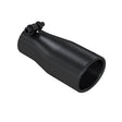 Universal Tip 2.5" OD Oval End 3.75" Inlet 10" Length Black Finish | Dirty Garage