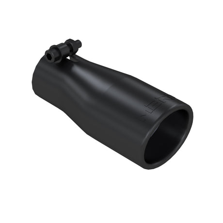 Universal Tip 2.5" OD Oval End 3.75" Inlet 10" Length Black Finish | Dirty Garage
