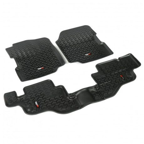 Rugged Ridge Floor Liner Front/Rear Black 1976-1986 Jeep CJ-7 / Jeep Wrangler 87-95 / YJ - View 3 | Dirty Garage