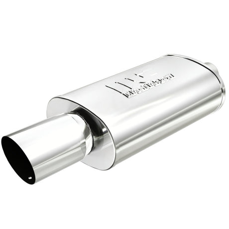 Universal Muffler w/ Tip Mag Stainless Steel 14x5x8 2.25 4 | Dirty Garage