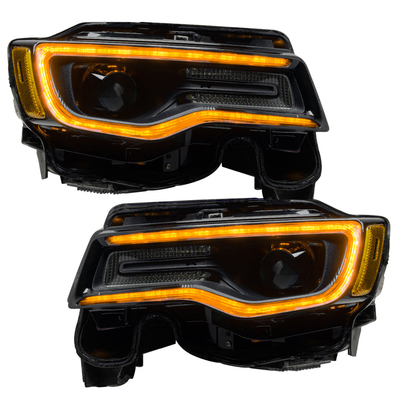2014-2021 Grand Cherokee Headlight DRL Upgrade Kit w/ Dynamic ColorSHIFT - View 3 | Dirty Garage