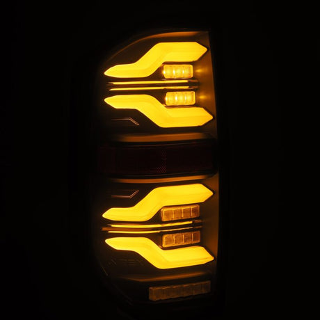 2014-2021 Tundra Luxx-Series LED Tail Lights Alpha Black with Activation Light Sequential Signal - View 3 | Dirty Garage