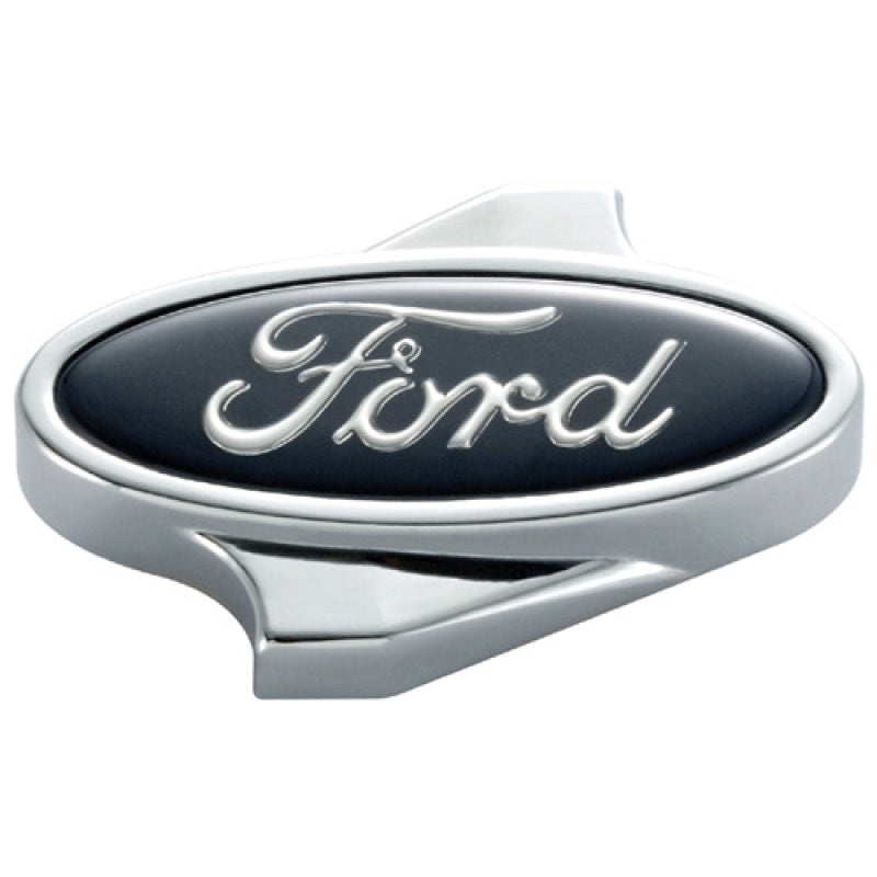 Universal Air Cleaner Nut w/Ford Logo - Chrome - View 3 | Dirty Garage