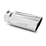 Universal 7" OD Rolled End Tip 5" Inlet 18" Length T304 Single Tip | Dirty Garage