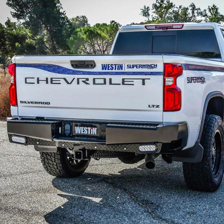 2019-2026 GM 1500 HDX Bandit Black Rear Bumper - View 7 | Dirty Garage